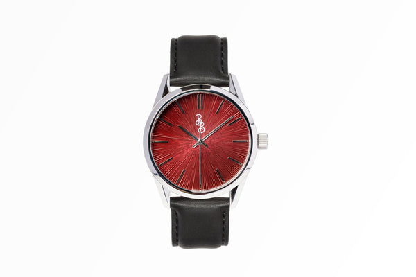 Beyond Boring Watch Company Burgundy Sunburst Watch