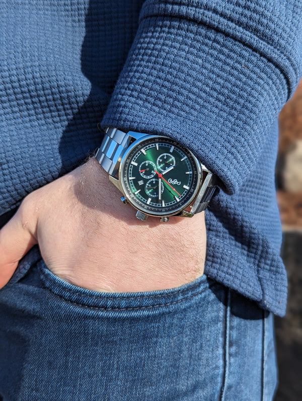 Beyond Boring Watch Company Green Sport Chronograph
