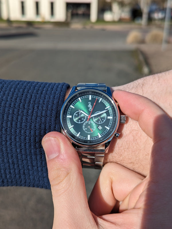 Beyond Boring Watch Company Green Sport Chronograph
