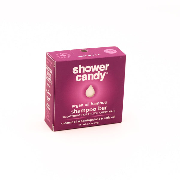 Shower Candy Argan Oil Bamboo Shampoo Bar – Smoothing Solid Shampoo for Frizzy and Curly Hair