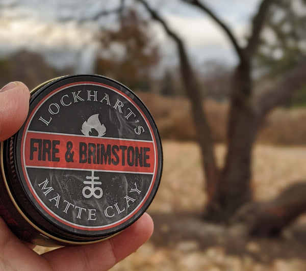 Fire and brimstone matte clay pomade. 